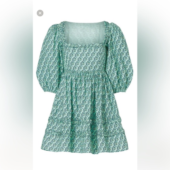 Rhode Daya Mini Dress in Green 8 Womens Floral Cocktail - Picture 6 of 6